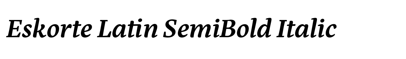 Eskorte Latin SemiBold Italic